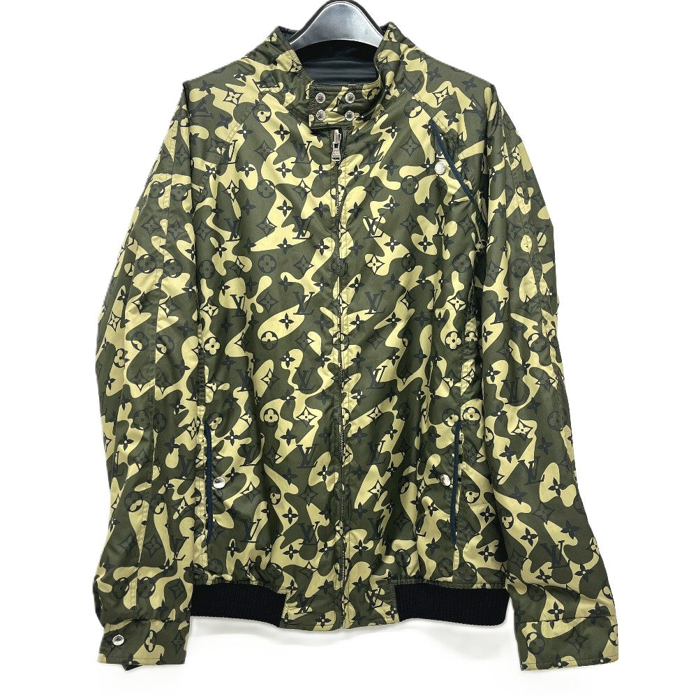 LOUIS VUITTON RM082M Louis Vuitton x Takashi Murakami Monogram Camouflage Apparel Reversible Blouson Jumper Outer Jacket Nylon Men's Khaki