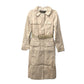 LOUIS VUITTON Women's Long Coat with Belt, Beige