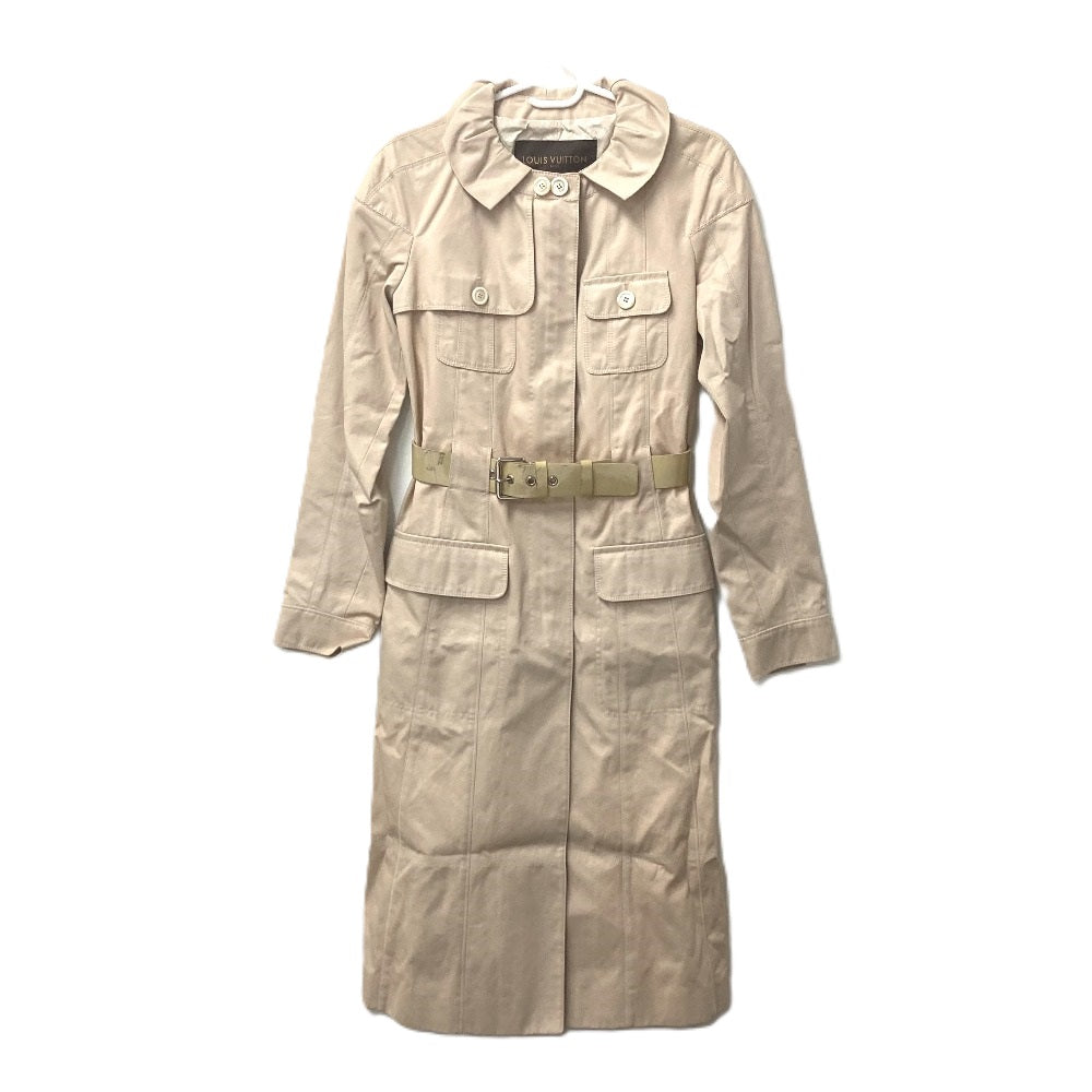 LOUIS VUITTON Women's Long Coat with Belt, Beige