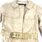 LOUIS VUITTON Women's Long Coat with Belt, Beige