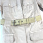 LOUIS VUITTON Women's Long Coat with Belt, Beige