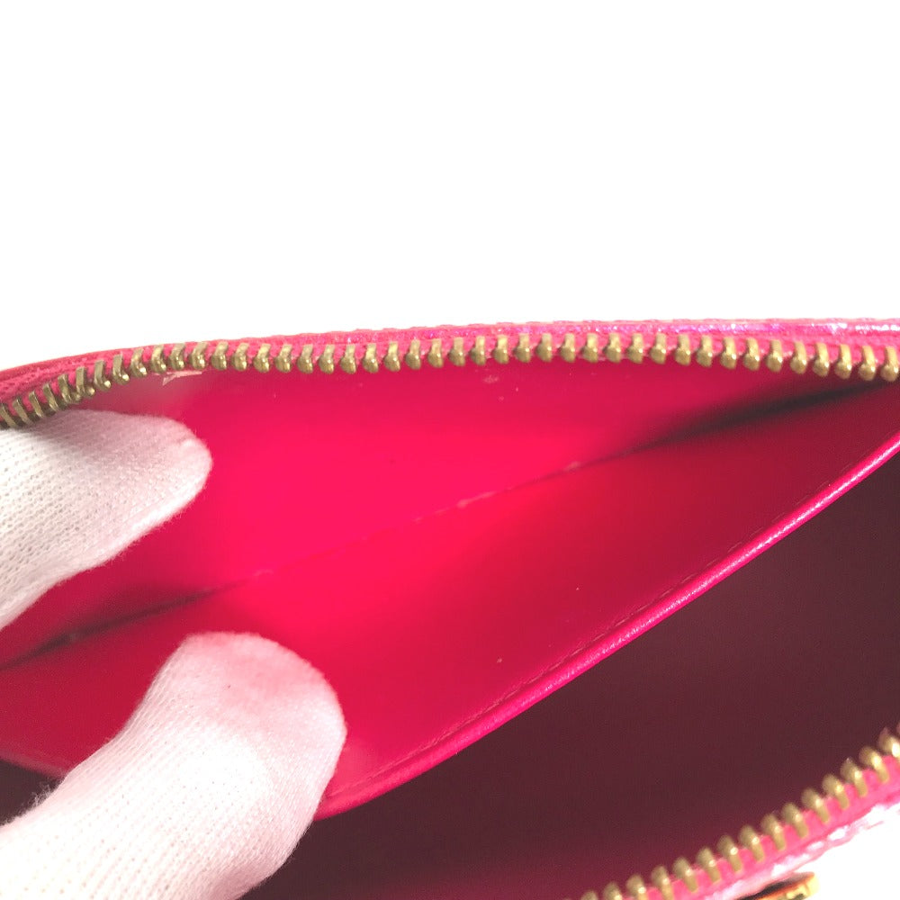 LOUIS VUITTON M93647 Monogram Vernis True Cosmetic Makeup Pouch, Patent Leather, Women's, Rose Pop Pink