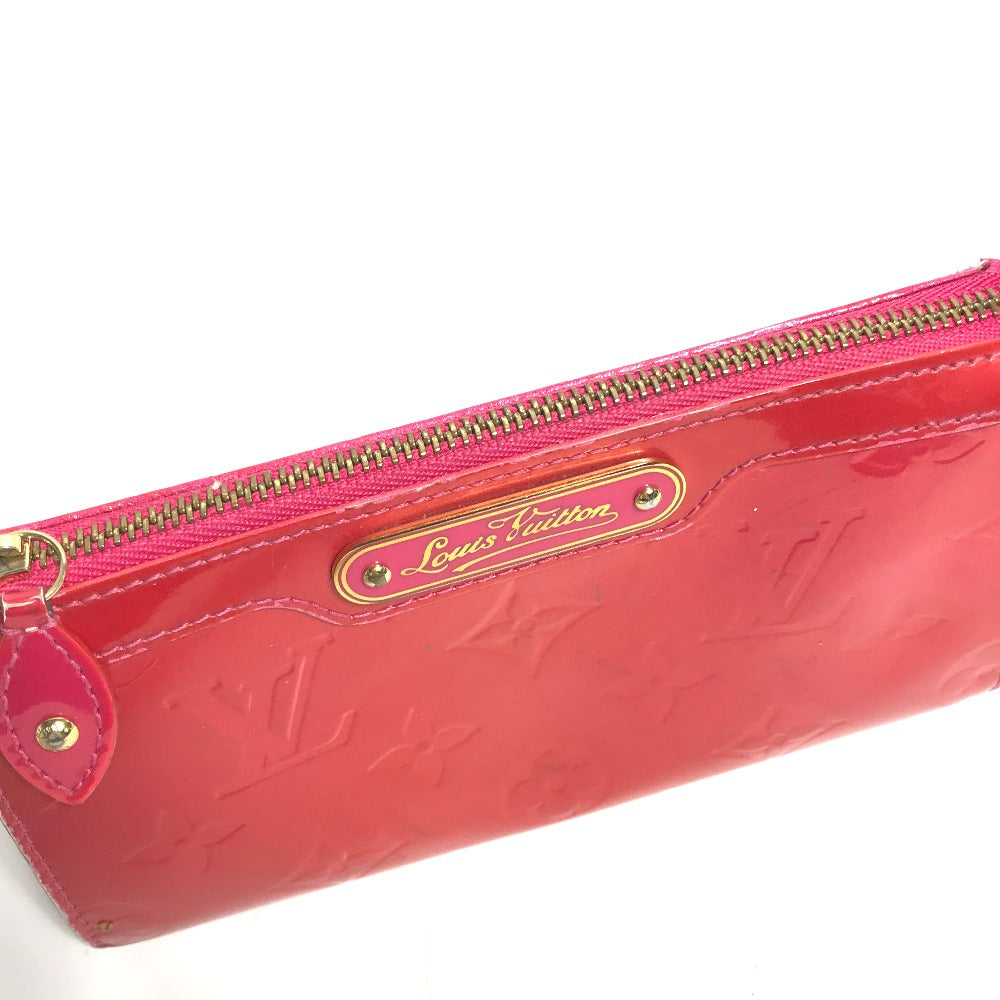 LOUIS VUITTON M93647 Monogram Vernis True Cosmetic Makeup Pouch, Patent Leather, Women's, Rose Pop Pink