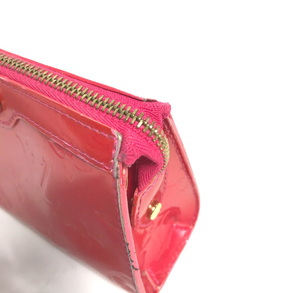 LOUIS VUITTON M93647 Monogram Vernis True Cosmetic Makeup Pouch, Patent Leather, Women's, Rose Pop Pink