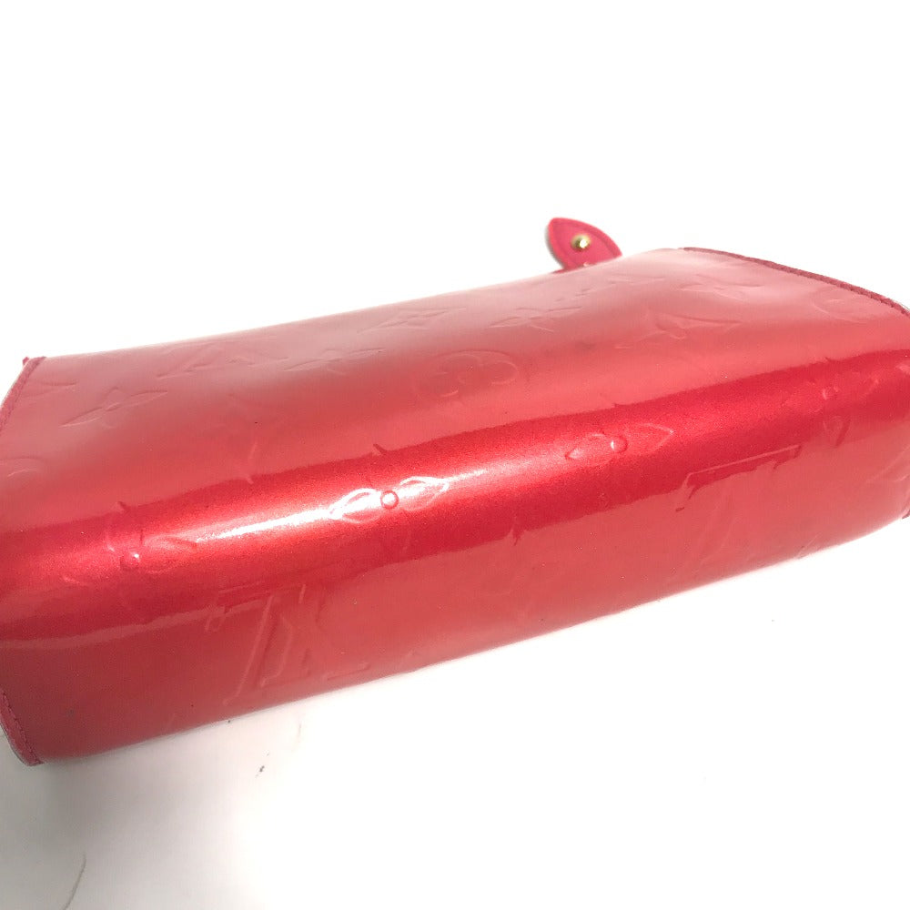 LOUIS VUITTON M93647 Monogram Vernis True Cosmetic Makeup Pouch, Patent Leather, Women's, Rose Pop Pink