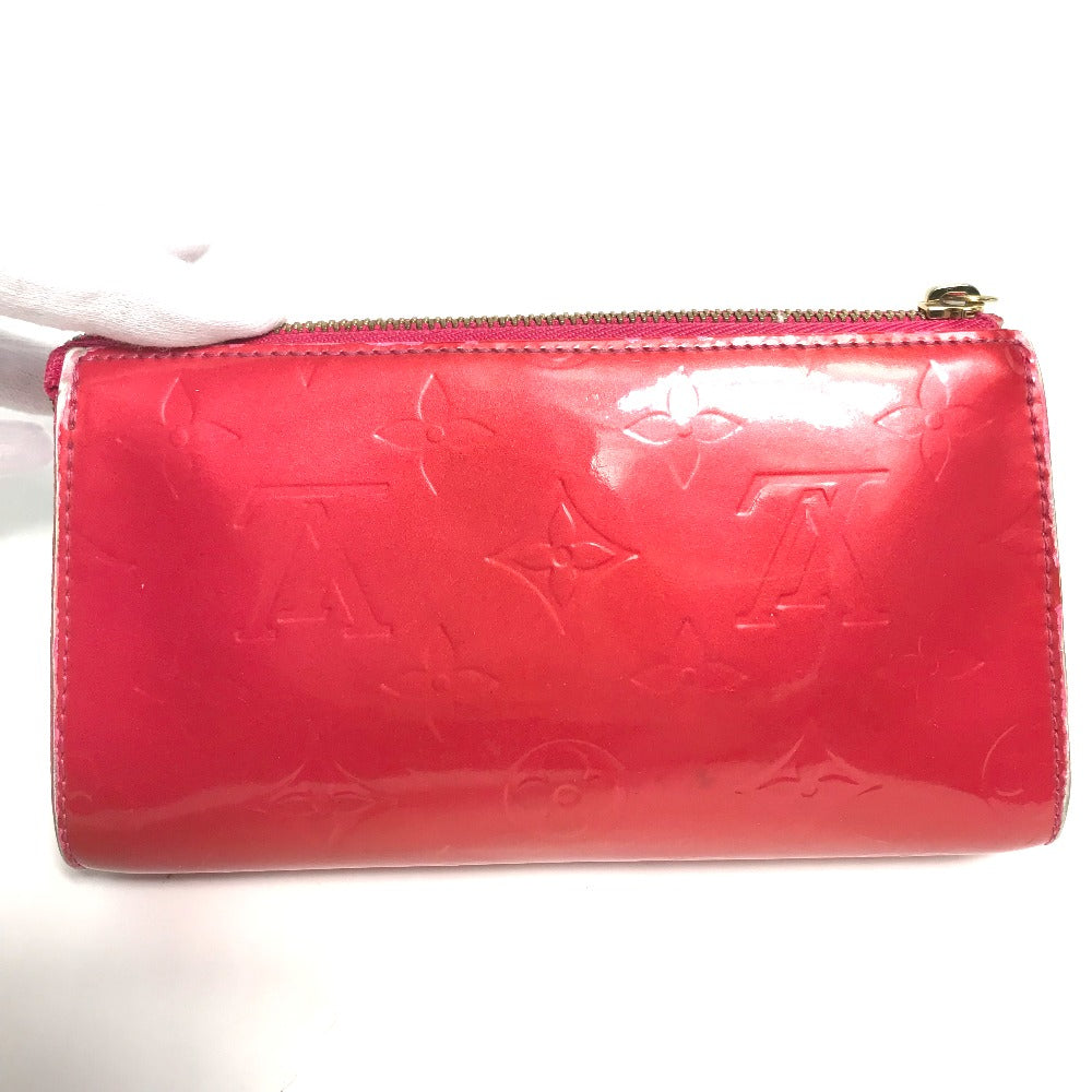 LOUIS VUITTON M93647 Monogram Vernis True Cosmetic Makeup Pouch, Patent Leather, Women's, Rose Pop Pink