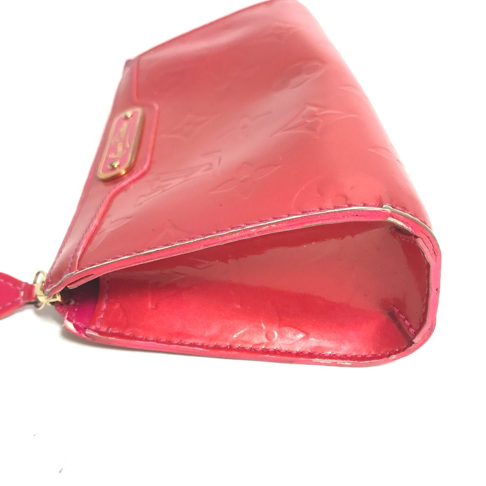 LOUIS VUITTON M93647 Monogram Vernis True Cosmetic Makeup Pouch, Patent Leather, Women's, Rose Pop Pink