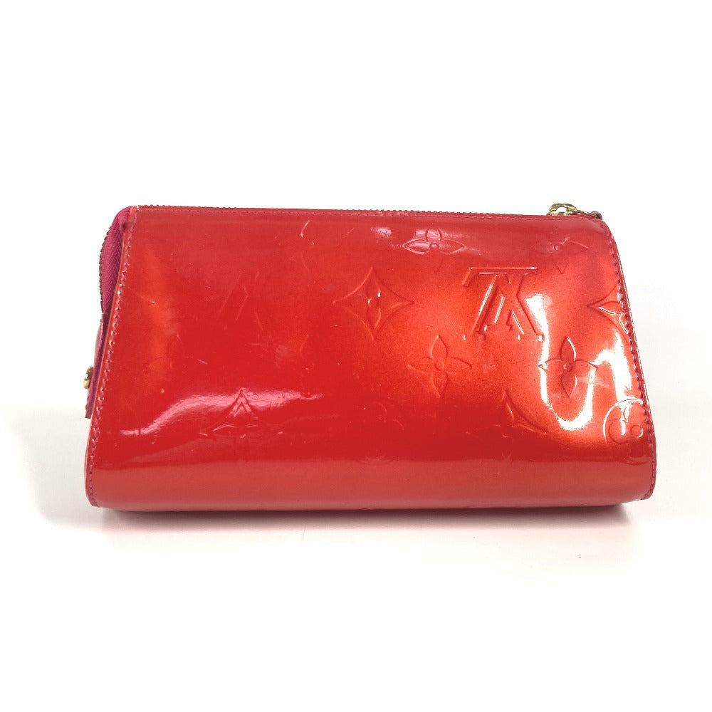 LOUIS VUITTON M93647 Monogram Vernis Truth Cosmetic Makeup Pouch, Monogram Vernis, Women's, Rose Pop Pink