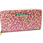 LOUIS VUITTON M91476 Vernis Leopard Print Zippy Wallet, Round Zip Long Wallet, Patent Leather, Women's, Broncorail, Pink