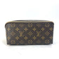 LOUIS VUITTON M47925 6-Piece Monogram Shoe Maintenance Set (5 Brushes, 1 Spray, and Pouch) in Brown Monogram Canvas for Men