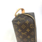 LOUIS VUITTON M47925 6-Piece Monogram Shoe Maintenance Set (5 Brushes, 1 Spray, and Pouch) in Brown Monogram Canvas for Men