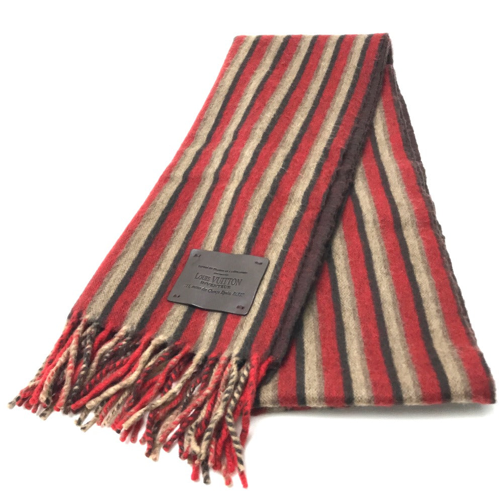 LOUIS VUITTON M71985 Men's and Women's Echarpe Rayet Fashion Accessory Scarf Unisex Rouge Red