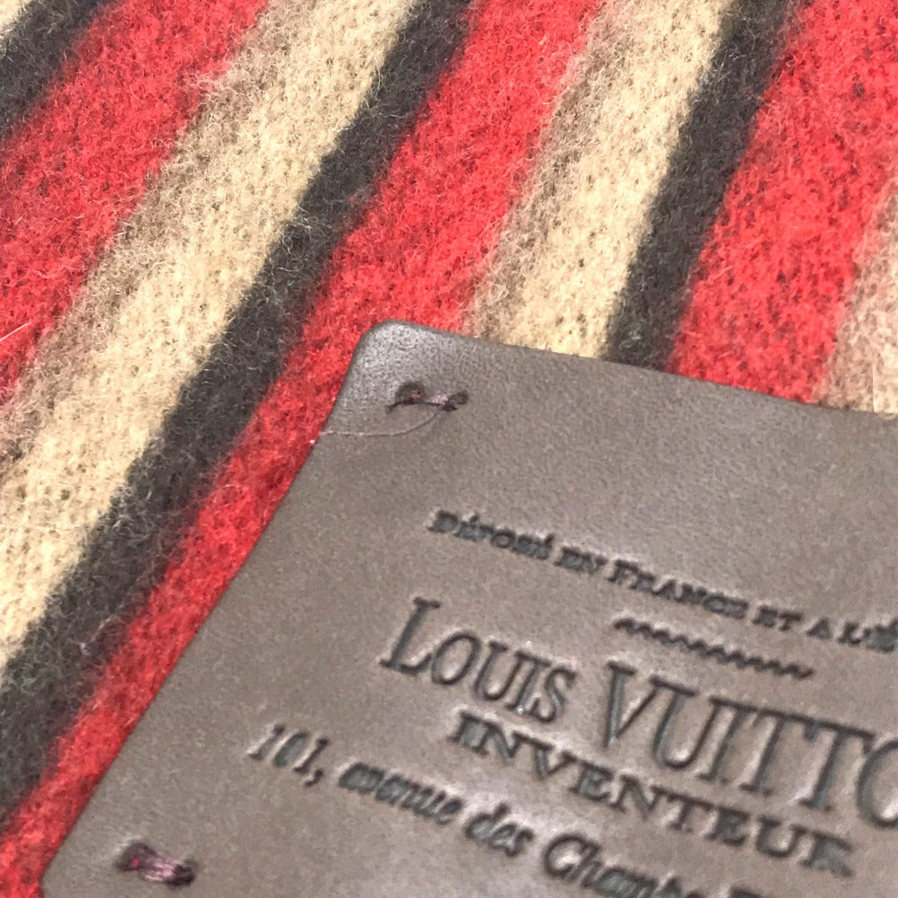 LOUIS VUITTON M71985 Men's and Women's Echarpe Rayet Fashion Accessory Scarf Unisex Rouge Red