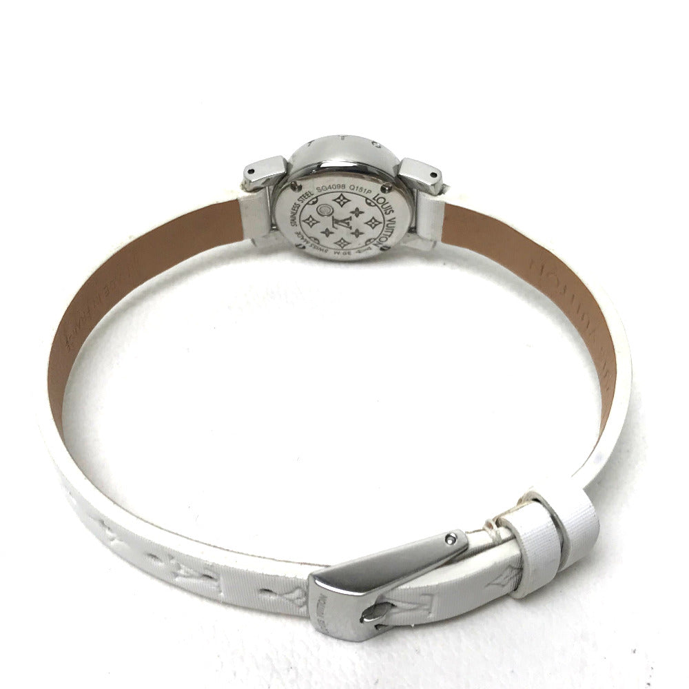 LOUIS VUITTON Q151P Lug Diamond Tambour Bejeweled Quartz Watch, Stainless Steel, Women's, Pink