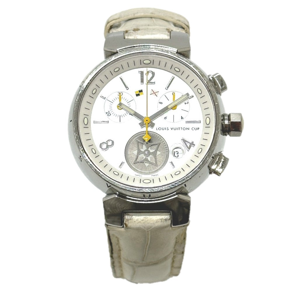 LOUIS VUITTON Q132C Tambour Lovely Cup MM Watch, Stainless Steel, Women's, Silver