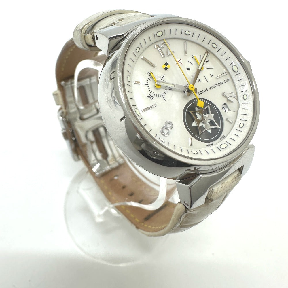LOUIS VUITTON Q132C Tambour Lovely Cup MM Watch, Stainless Steel, Women's, Silver