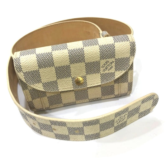 LOUIS VUITTON M9835 サンチュール ポシェット ソロ カバン ウエストバッグ ダミエアズールキャンバス ユニセックス ホワイト