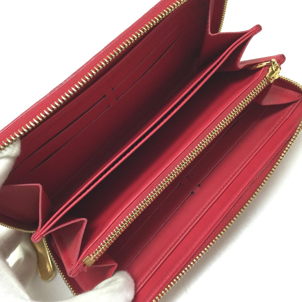 LOUIS VUITTON M91572 Vernis Dot Infinity Zippy Wallet, Patent Leather, Women's, Red Rouge