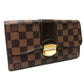 LOUIS VUITTON N61747 Damier Sistine Portefeuille Long Wallet, Flap Wallet, Unisex, Damier Canvas, Ebene Brown