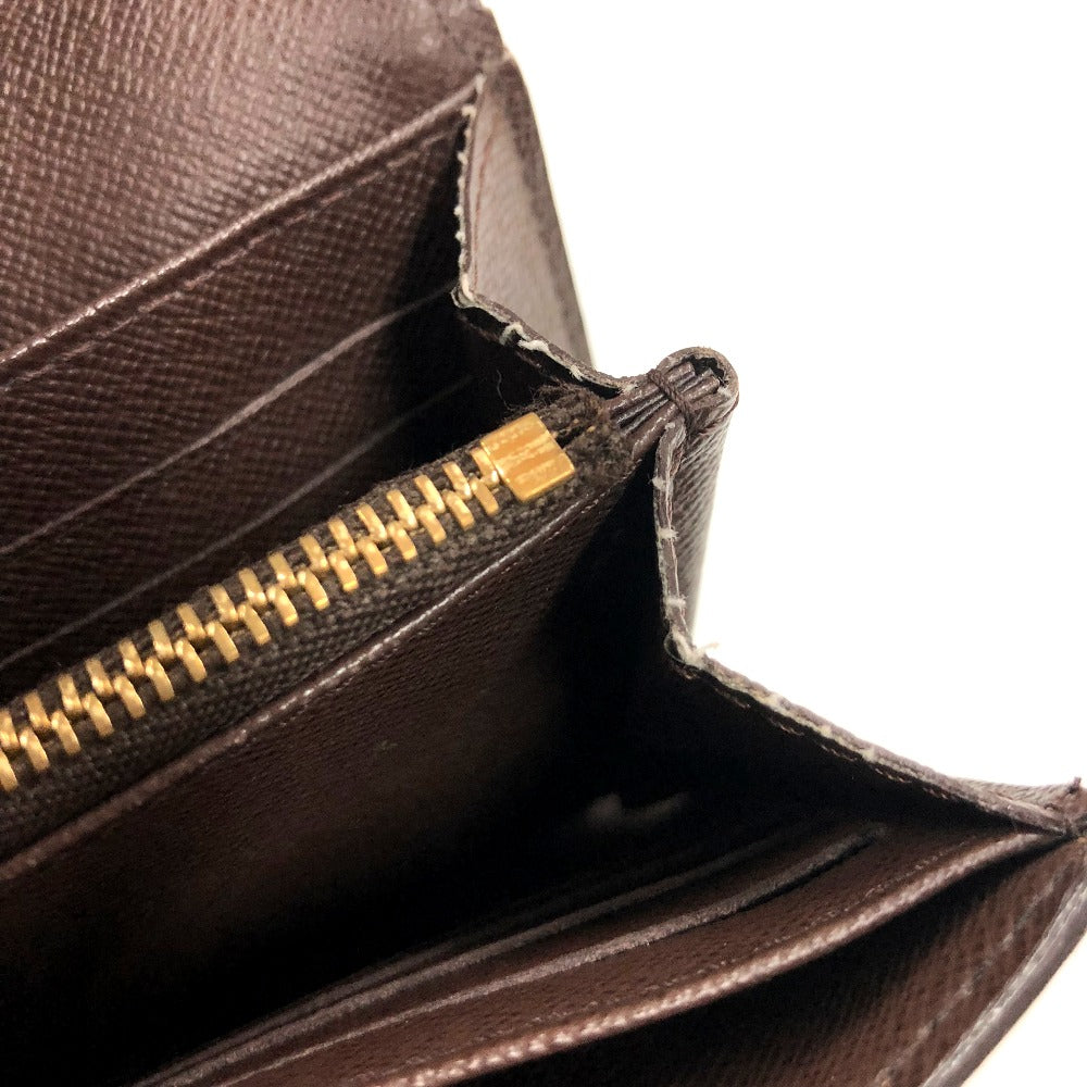 LOUIS VUITTON N61747 Damier Sistine Portefeuille Long Wallet, Flap Wallet, Unisex, Damier Canvas, Ebene Brown