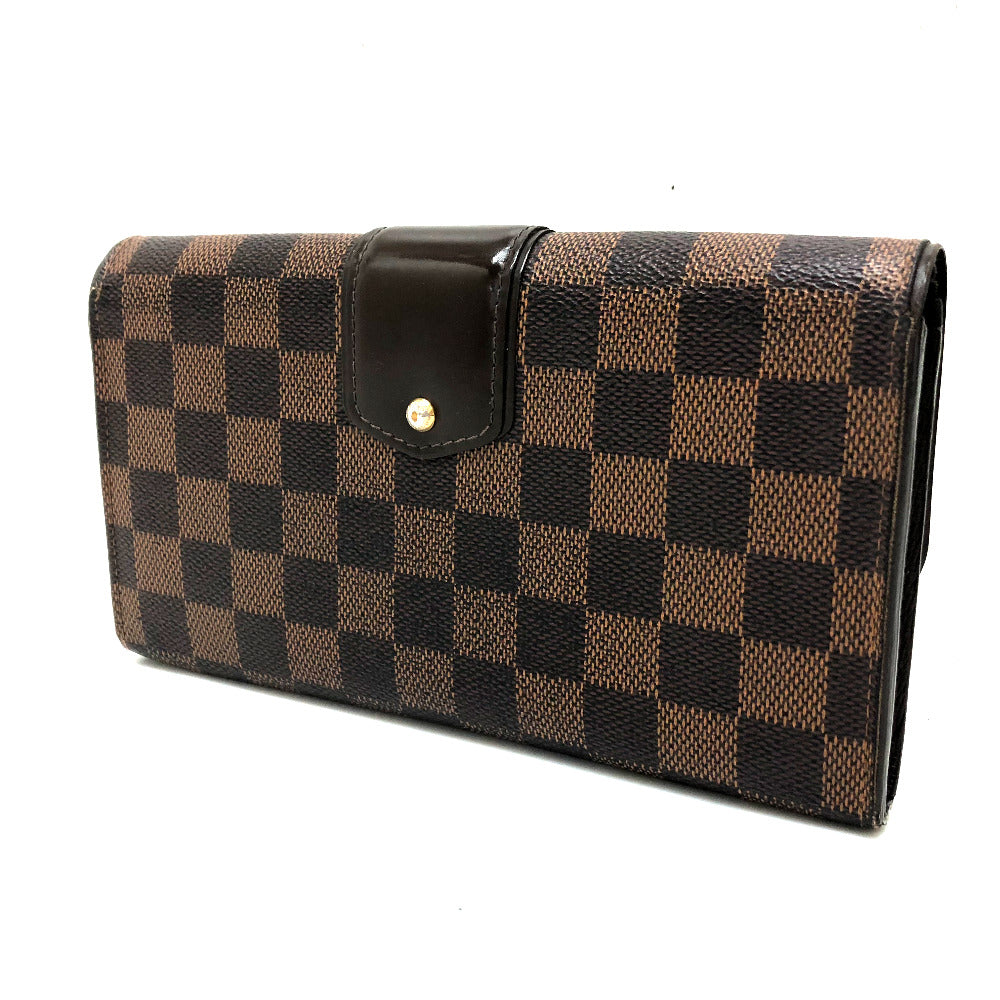 LOUIS VUITTON N61747 Damier Sistine Portefeuille Long Wallet, Flap Wallet, Unisex, Damier Canvas, Ebene Brown