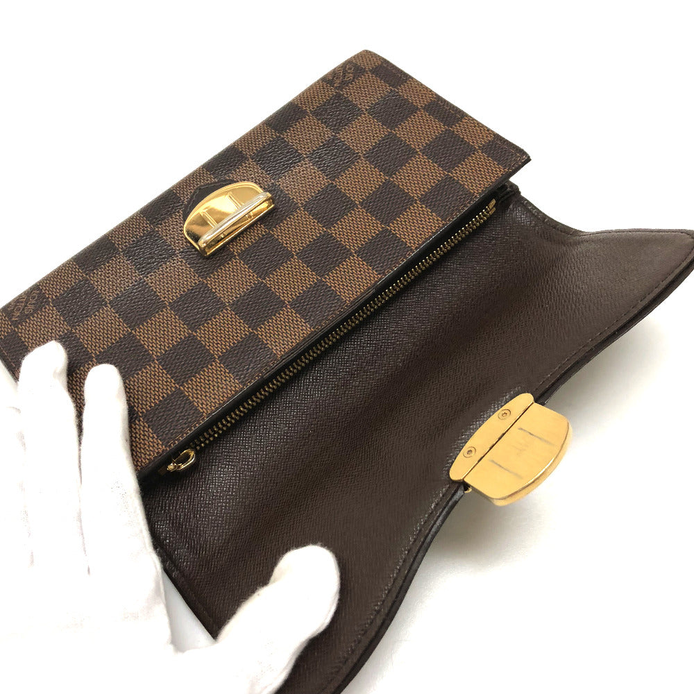 LOUIS VUITTON N61747 Damier Sistine Portefeuille Long Wallet, Flap Wallet, Unisex, Damier Canvas, Ebene Brown