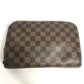 LOUIS VUITTON N51993 Damier Saint Louis Second Bag with Strap, Pouch, Clutch Bag, Damier Canvas, Men's, Ebene, Brown