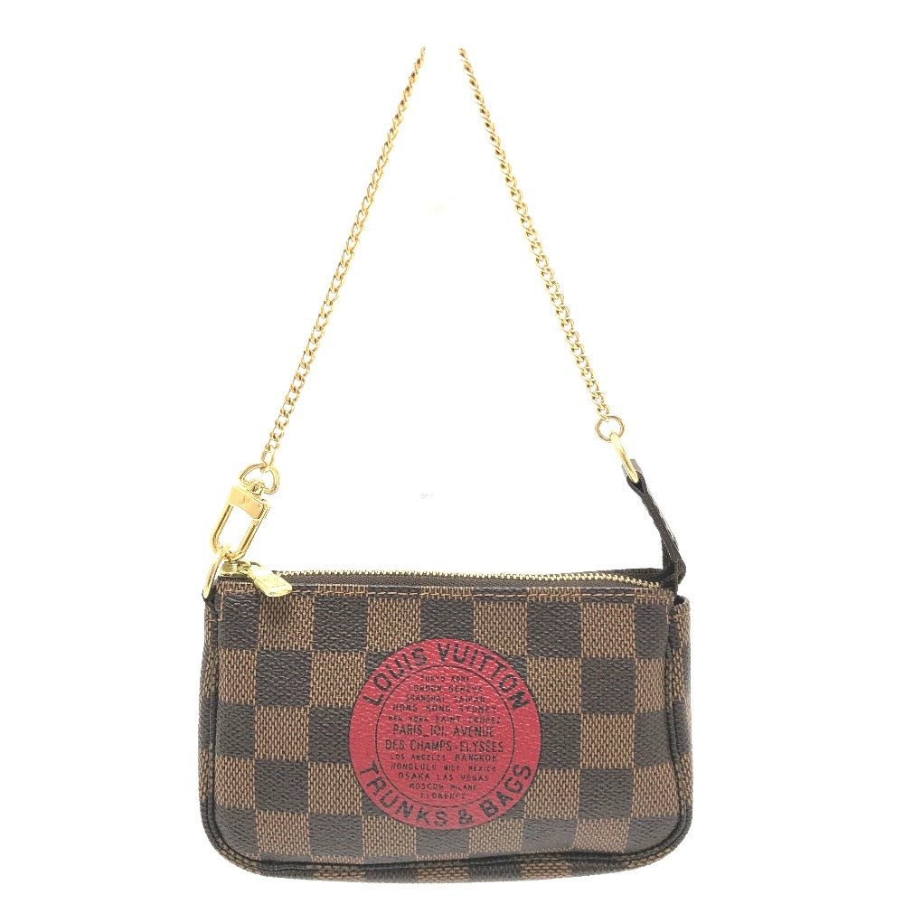 LOUIS VUITTON N58011 ミニポシェット アクセソワール T&B ミニバッグ アクセサリーポーチ ダミエキャンバス レディース エベヌ ブラウン