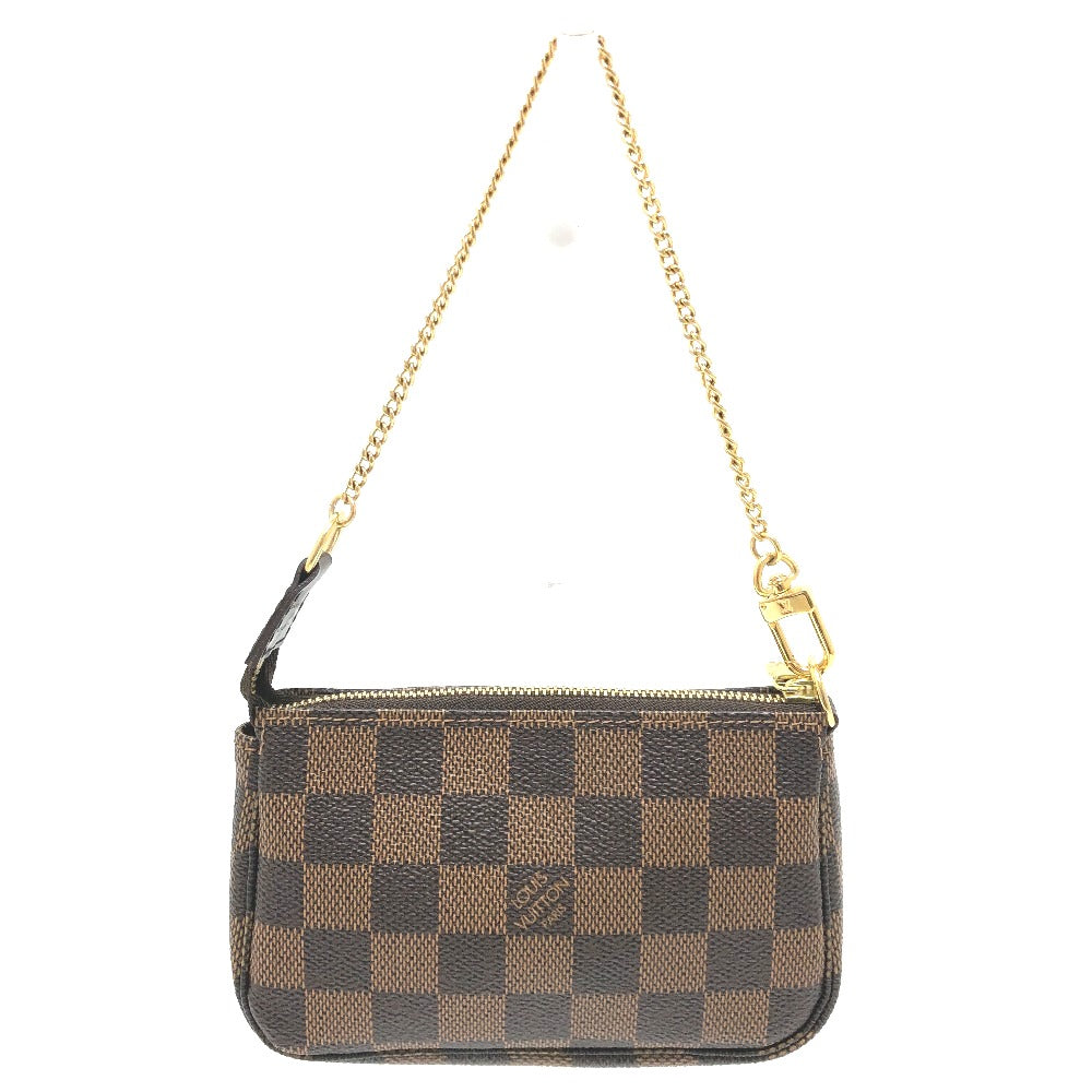 LOUIS VUITTON N58011 ミニポシェット アクセソワール T&B ミニバッグ アクセサリーポーチ ダミエキャンバス レディース エベヌ ブラウン