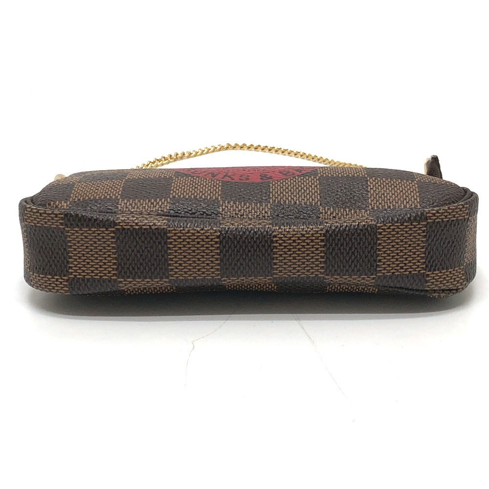 LOUIS VUITTON N58011 ミニポシェット アクセソワール T&B ミニバッグ アクセサリーポーチ ダミエキャンバス レディース エベヌ ブラウン