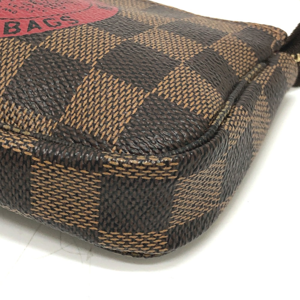 LOUIS VUITTON N58011 ミニポシェット アクセソワール T&B ミニバッグ アクセサリーポーチ ダミエキャンバス レディース エベヌ ブラウン