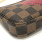 LOUIS VUITTON N58011 ミニポシェット アクセソワール T&B ミニバッグ アクセサリーポーチ ダミエキャンバス レディース エベヌ ブラウン