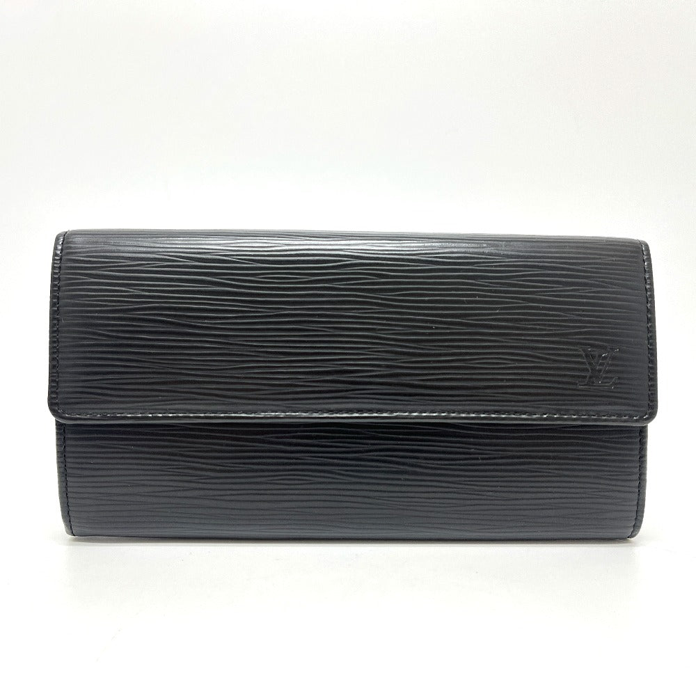 LOUIS VUITTON M63742 Portefeuille Sarah Bi-fold Wallet Long Wallet Epi Leather Women's Black