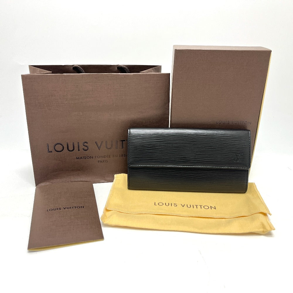 LOUIS VUITTON M63742 Portefeuille Sarah Bi-fold Wallet Long Wallet Epi Leather Women's Black