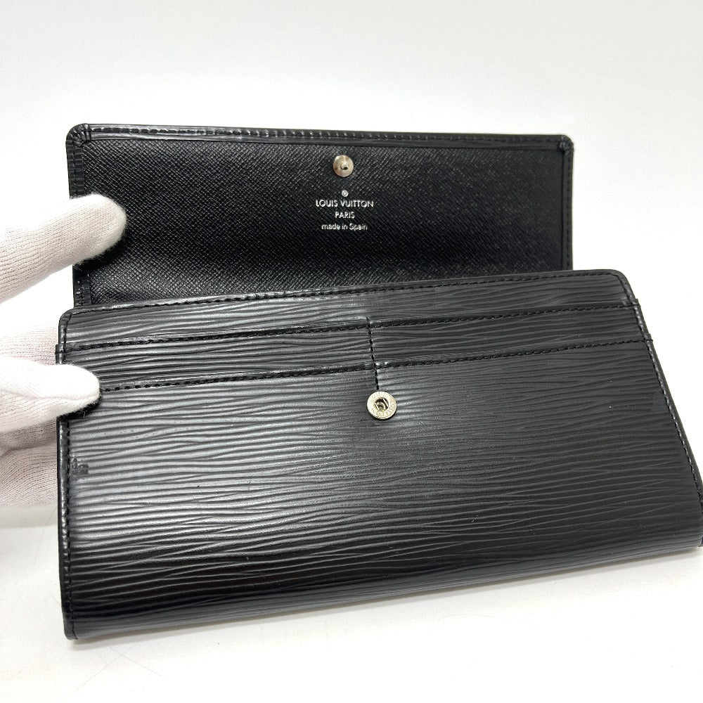 LOUIS VUITTON M63742 Portefeuille Sarah Bi-fold Wallet Long Wallet Epi Leather Women's Black