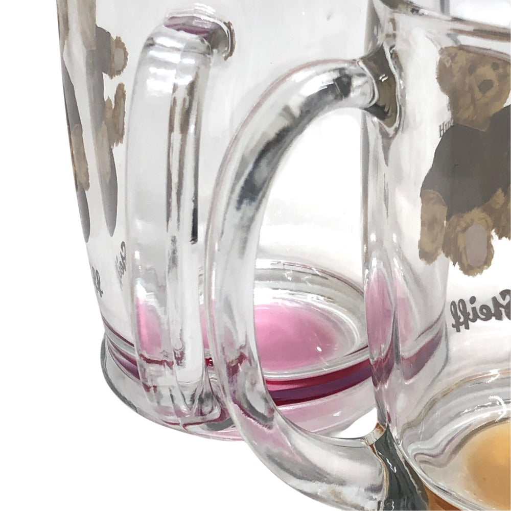 LOUIS VUITTON Teddy Bear Motif Bear Steiff x Monogram Collaboration Cups (Set of 2) Set of 2 glasses glass Glass clear Used