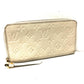 LOUIS VUITTON M93437 Empreinte Portefeuille Secrete Long Zip-Around Wallet in Monogram Empreinte Leather, Women's, Neige/White