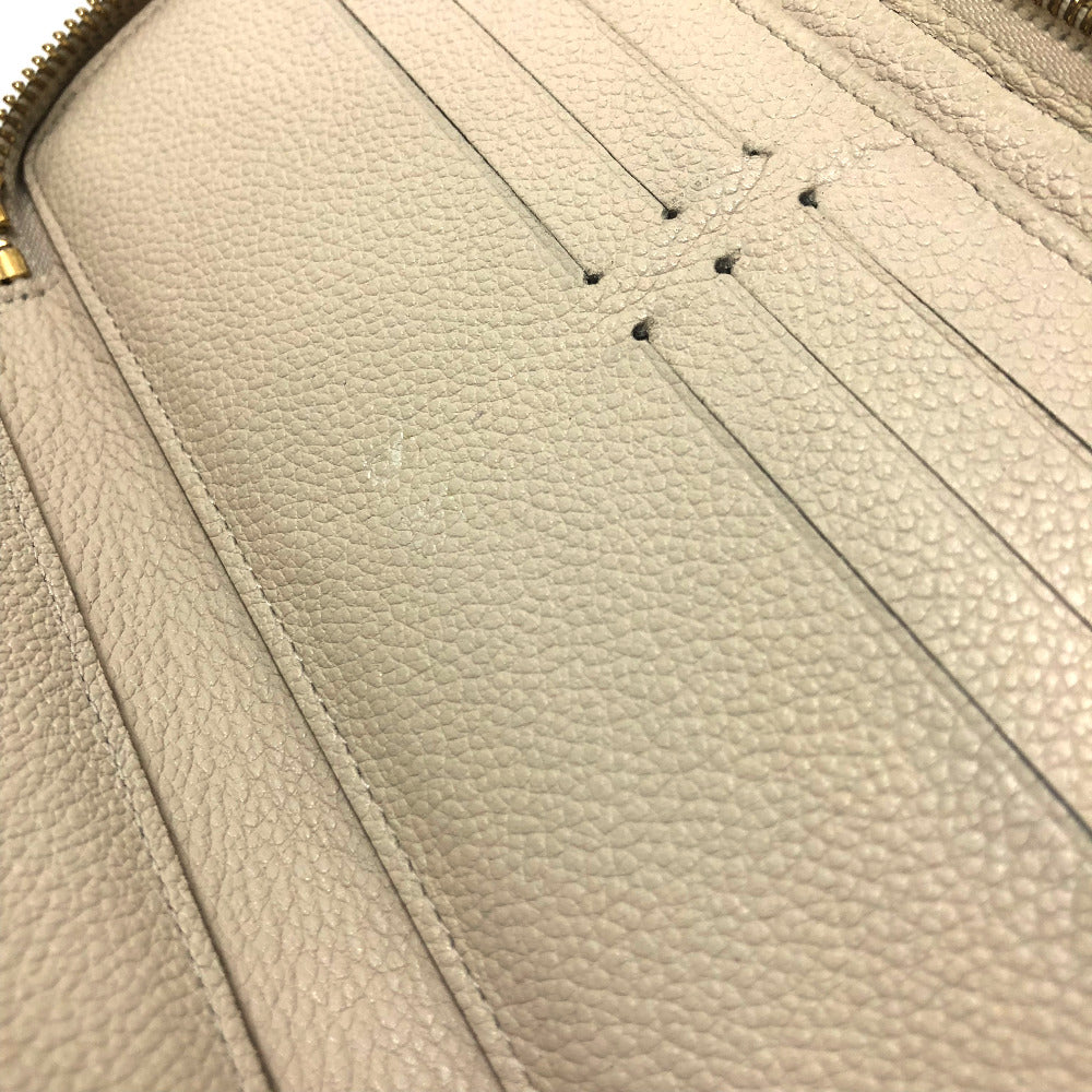 LOUIS VUITTON M93437 Empreinte Portefeuille Secrete Long Zip-Around Wallet in Monogram Empreinte Leather, Women's, Neige/White