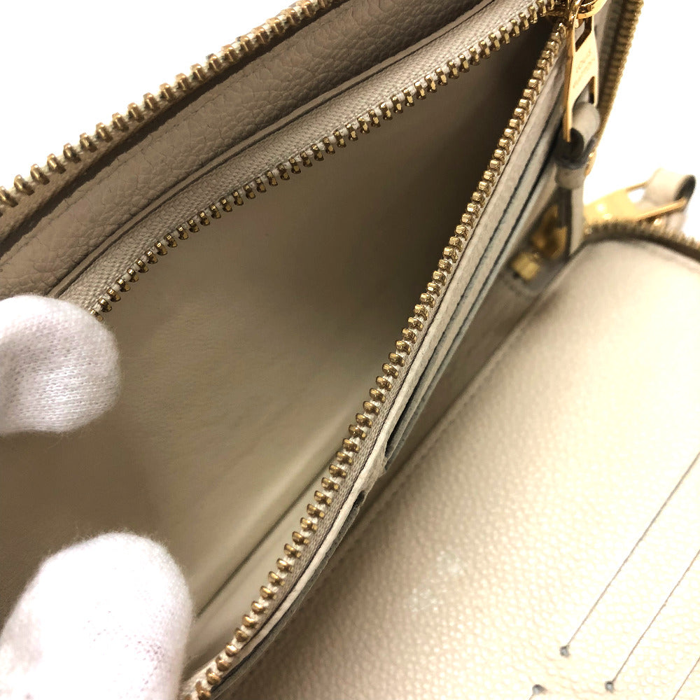 LOUIS VUITTON M93437 Empreinte Portefeuille Secrete Long Zip-Around Wallet in Monogram Empreinte Leather, Women's, Neige/White