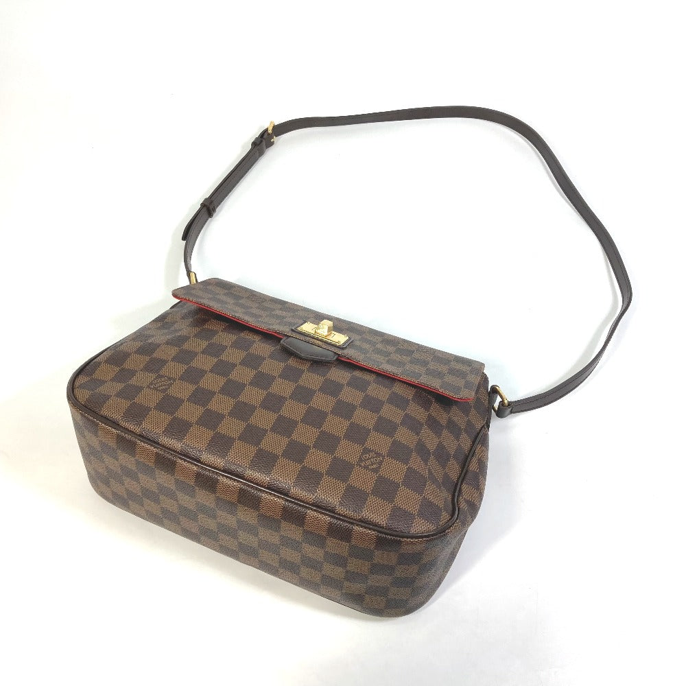 LOUIS VUITTON N41178 Damier Bussas Roseberry Shoulder Bag in Damier Canvas, Brown, Women's