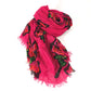 LOUIS VUITTON M72379 Etoile Rose Graffiti Shawl with Fringe, Cashmere, and Fuchsia Pink