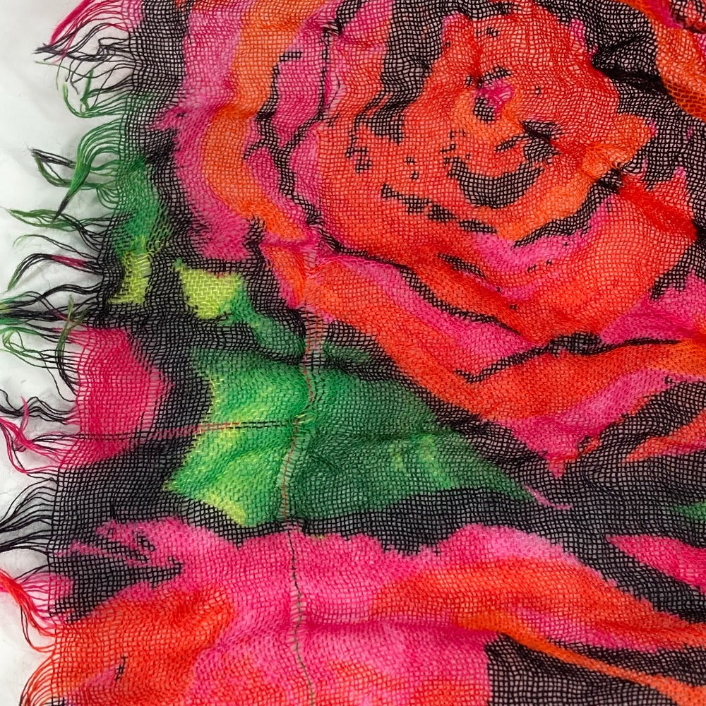 LOUIS VUITTON M72379 Etoile Rose Graffiti Shawl with Fringe, Cashmere, and Fuchsia Pink