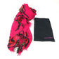 LOUIS VUITTON M72379 Etoile Rose Graffiti Shawl with Fringe, Cashmere, and Fuchsia Pink
