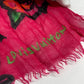 LOUIS VUITTON M72379 Etoile Rose Graffiti Shawl with Fringe, Cashmere, and Fuchsia Pink