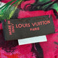 LOUIS VUITTON M72379 Etoile Rose Graffiti Shawl with Fringe, Cashmere, and Fuchsia Pink