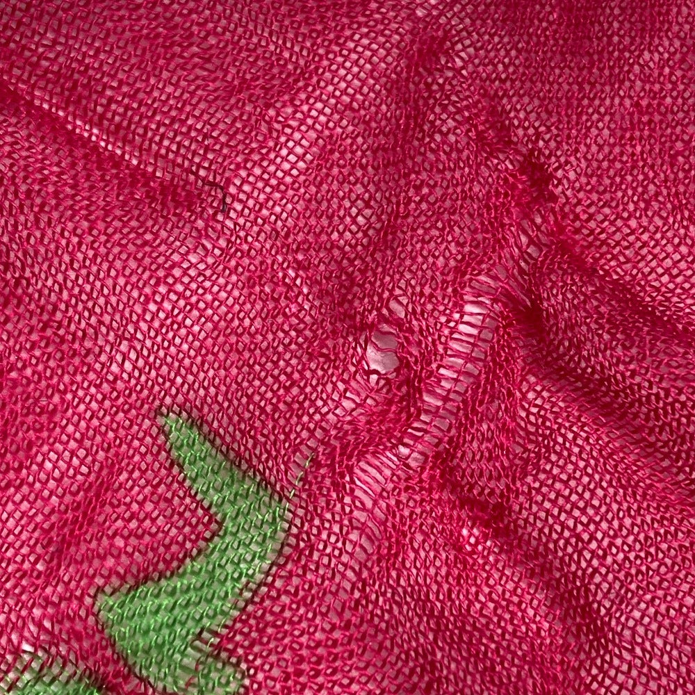 LOUIS VUITTON M72379 Etoile Rose Graffiti Shawl with Fringe, Cashmere, and Fuchsia Pink