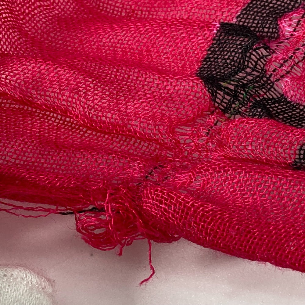 LOUIS VUITTON M72379 Etoile Rose Graffiti Shawl with Fringe, Cashmere, and Fuchsia Pink