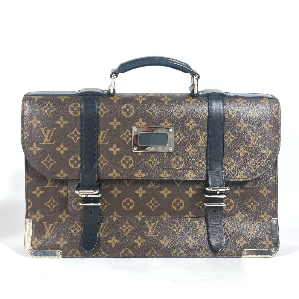 LOUIS VUITTON M92292 モノグラムマカサー ラリー ブリーフケース 書類バッグ トートバッグ カバン ビジネスバッグ モノグラムキャンバス メンズ ブラウン