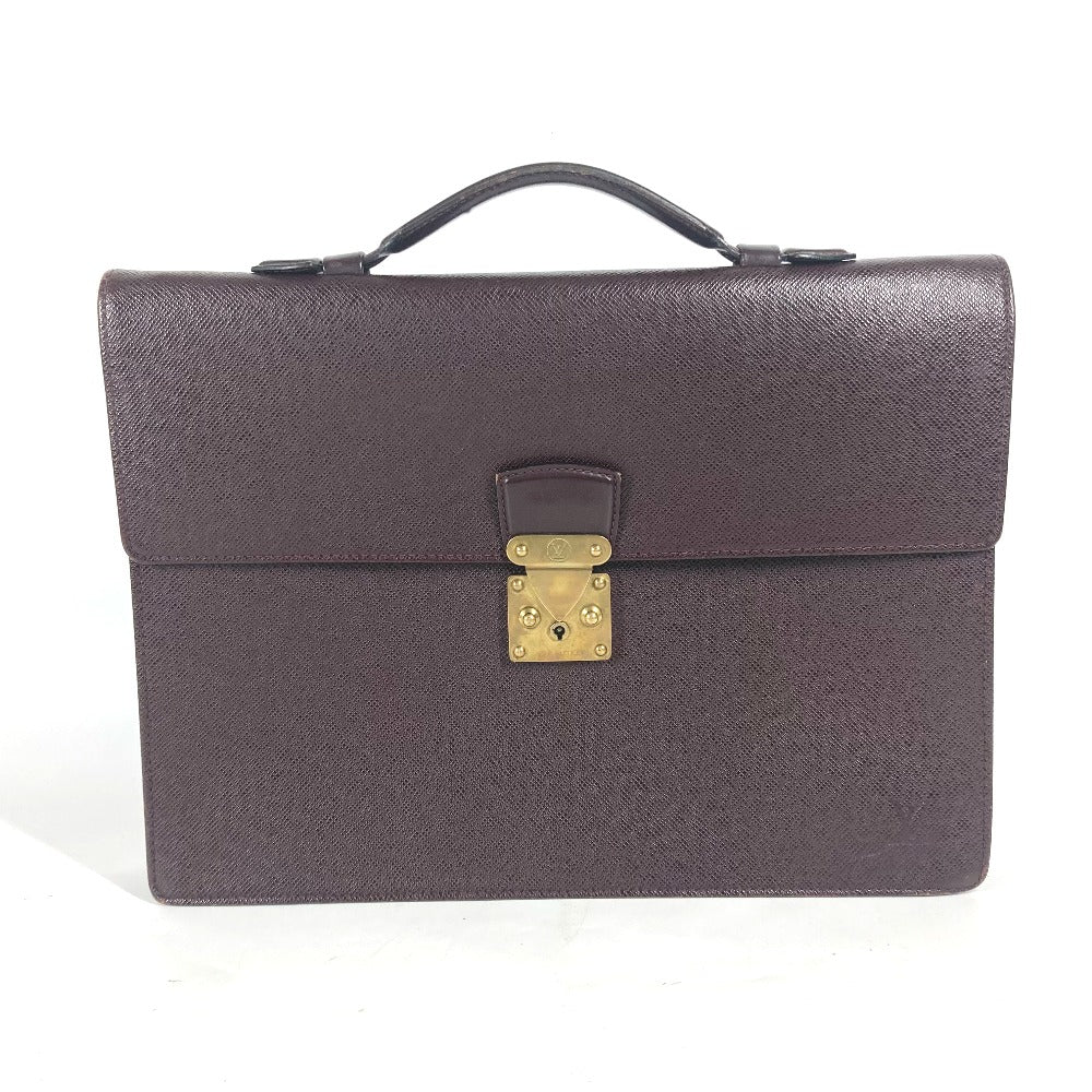LOUIS VUITTON M30076 タイガ セルヴィエットクラド 書類バッグ カバン ブリーフケース ビジネスバッグ タイガレザー メンズ アカジュー ワインレッド - brandshop-reference