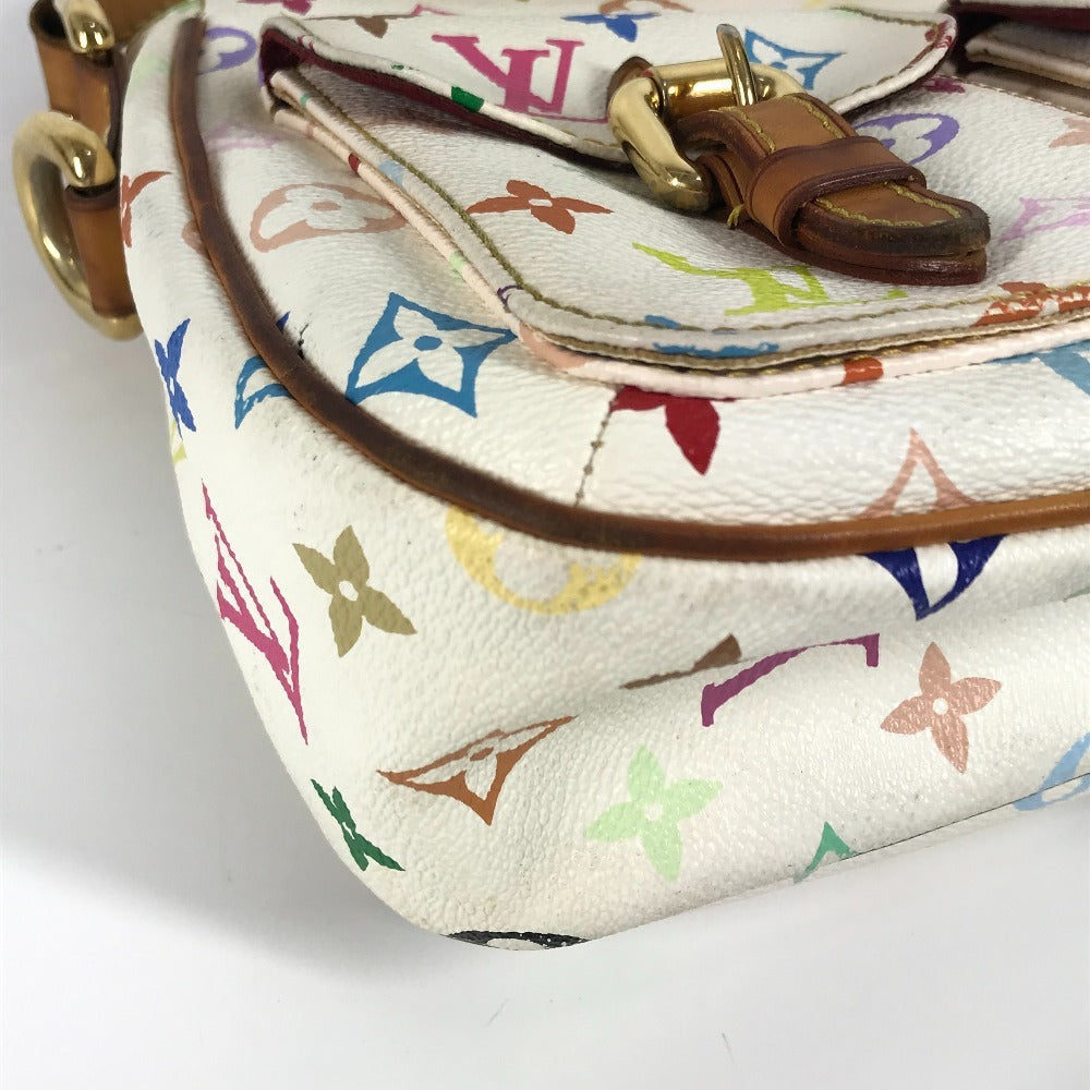 LOUIS VUITTON M40053 モノグラム マルチカラー ロッジＰＭ 肩掛け カバン ショルダーバッグ モノグラムマルチカラーキャンバス レディース ブロン ホワイト